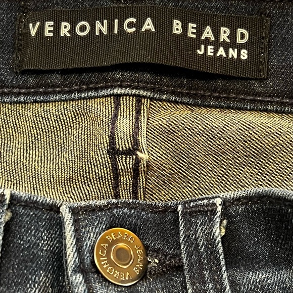 Veronica Beard Carly Kick-Flare Jean High Rise Raw Hem Ankle 25 cropped - Picture 14 of 15